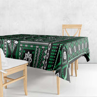 Fiji Masi Tapa Pattern Green Tablecloth LT01 - Polynesian Pride