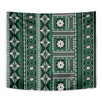 Fiji Masi Tapa Pattern Green Tapestry LT01 - Polynesian Pride