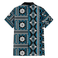 Fiji Masi Tapa Pattern Blue Hawaiian Shirt LT01 - Polynesian Pride