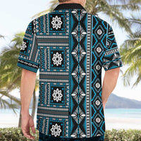 Fiji Masi Tapa Pattern Blue Hawaiian Shirt LT01 - Polynesian Pride