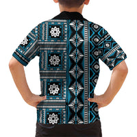 Fiji Masi Tapa Pattern Blue Hawaiian Shirt LT01 - Polynesian Pride