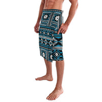 Fiji Masi Tapa Pattern Blue Lavalava LT01 - Polynesian Pride