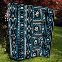 Fiji Masi Tapa Pattern Blue Quilt LT01 - Polynesian Pride
