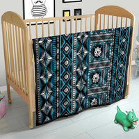 Fiji Masi Tapa Pattern Blue Quilt LT01 - Polynesian Pride