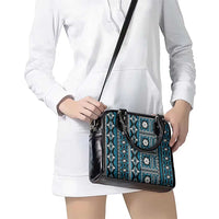 Fiji Masi Tapa Pattern Blue Shoulder Handbag LT01 - Polynesian Pride