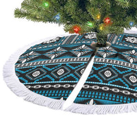 Fiji Masi Tapa Pattern Blue Tree Skirt LT01 - Polynesian Pride