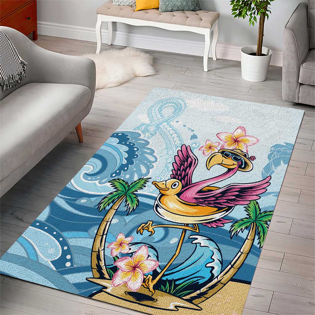 Hawaii Flamingo Area Rug Plumeria Tropical Beach LT01 - Polynesian Pride