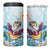 Hawaii Flamingo 4 in 1 Can Cooler Tumbler Plumeria Tropical Beach