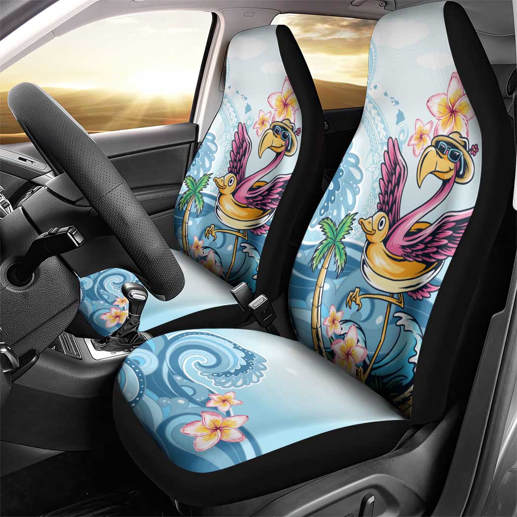 Hawaii Flamingo Car Seat Cover Plumeria Tropical Beach LT01 - Polynesian Pride