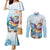 Hawaii Flamingo Couples Matching Mermaid Dress and Long Sleeve Button Shirt Plumeria Tropical Beach