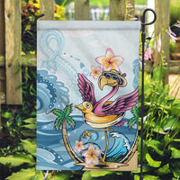 Hawaii Flamingo Garden Flag Plumeria Tropical Beach LT01 Garden Flag Blue - Polynesian Pride