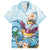 Hawaii Flamingo Hawaiian Shirt Plumeria Tropical Beach