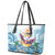 Hawaii Flamingo Leather Tote Bag Plumeria Tropical Beach