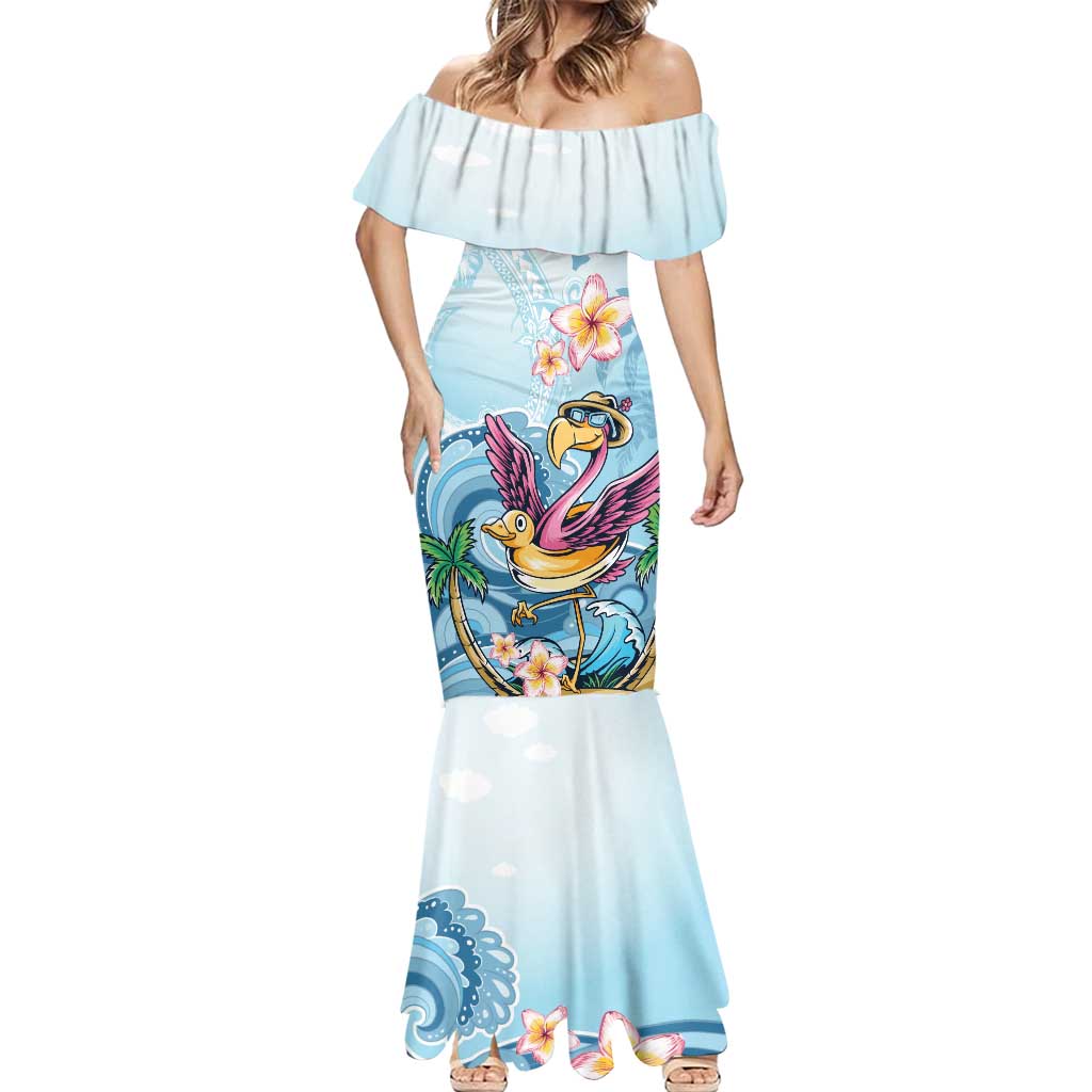 Hawaii Flamingo Mermaid Dress Plumeria Tropical Beach LT01 - Polynesian Pride