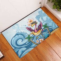 Hawaii Flamingo Rubber Doormat Plumeria Tropical Beach LT01 - Polynesian Pride