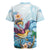 Hawaii Flamingo Rugby Jersey Plumeria Tropical Beach