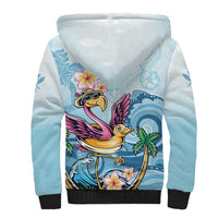 Hawaii Flamingo Sherpa Hoodie Plumeria Tropical Beach LT01 - Polynesian Pride