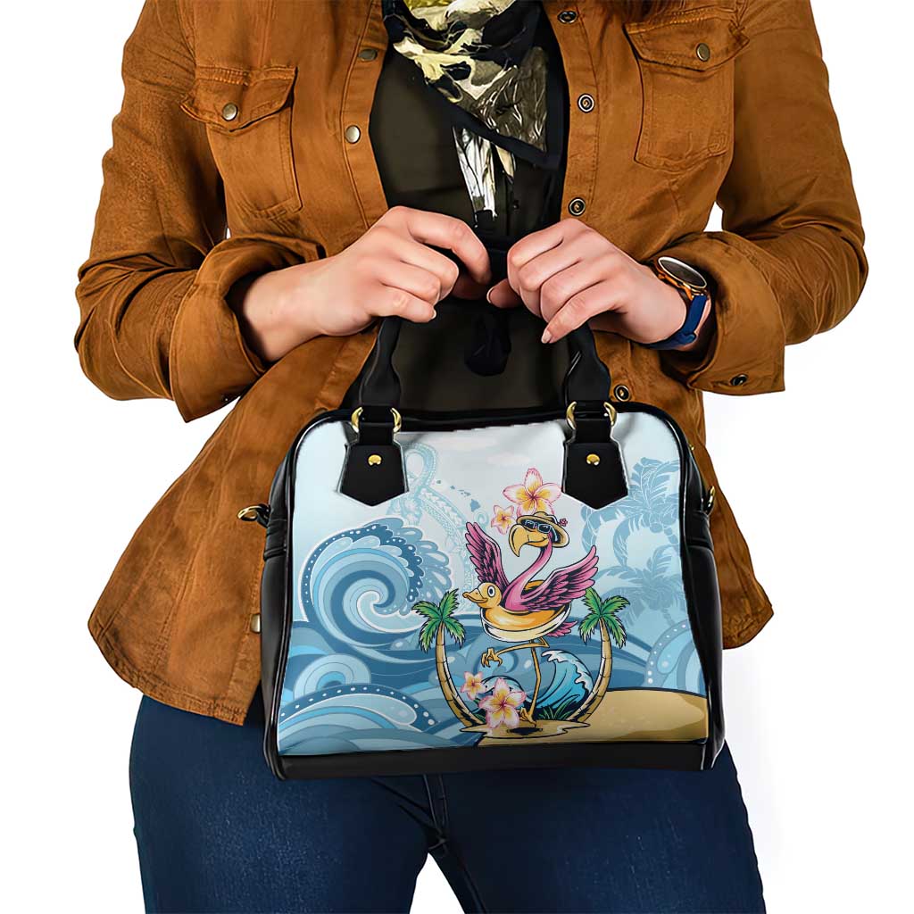 Hawaii Flamingo Shoulder Handbag Plumeria Tropical Beach LT01 - Polynesian Pride