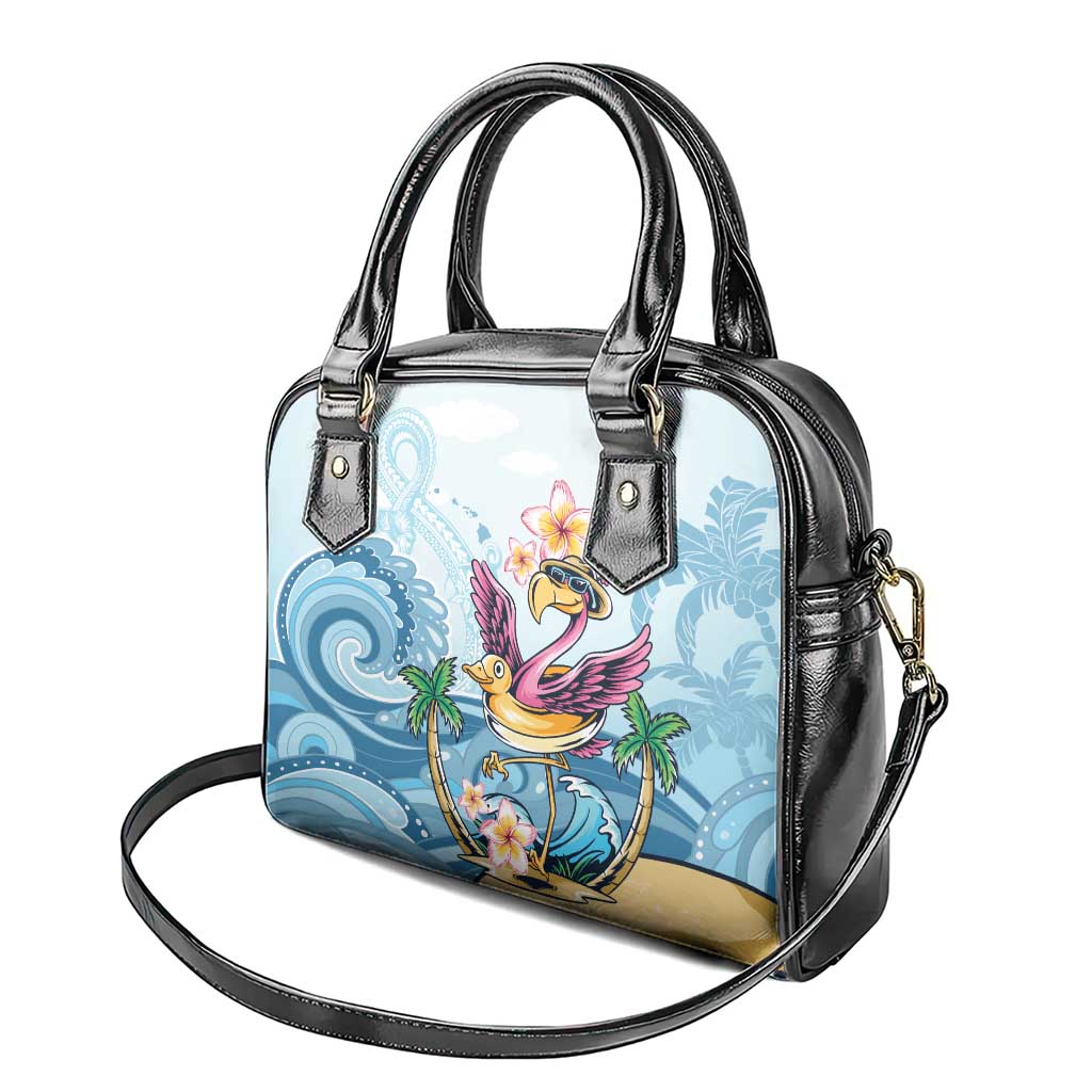 Hawaii Flamingo Shoulder Handbag Plumeria Tropical Beach LT01 - Polynesian Pride