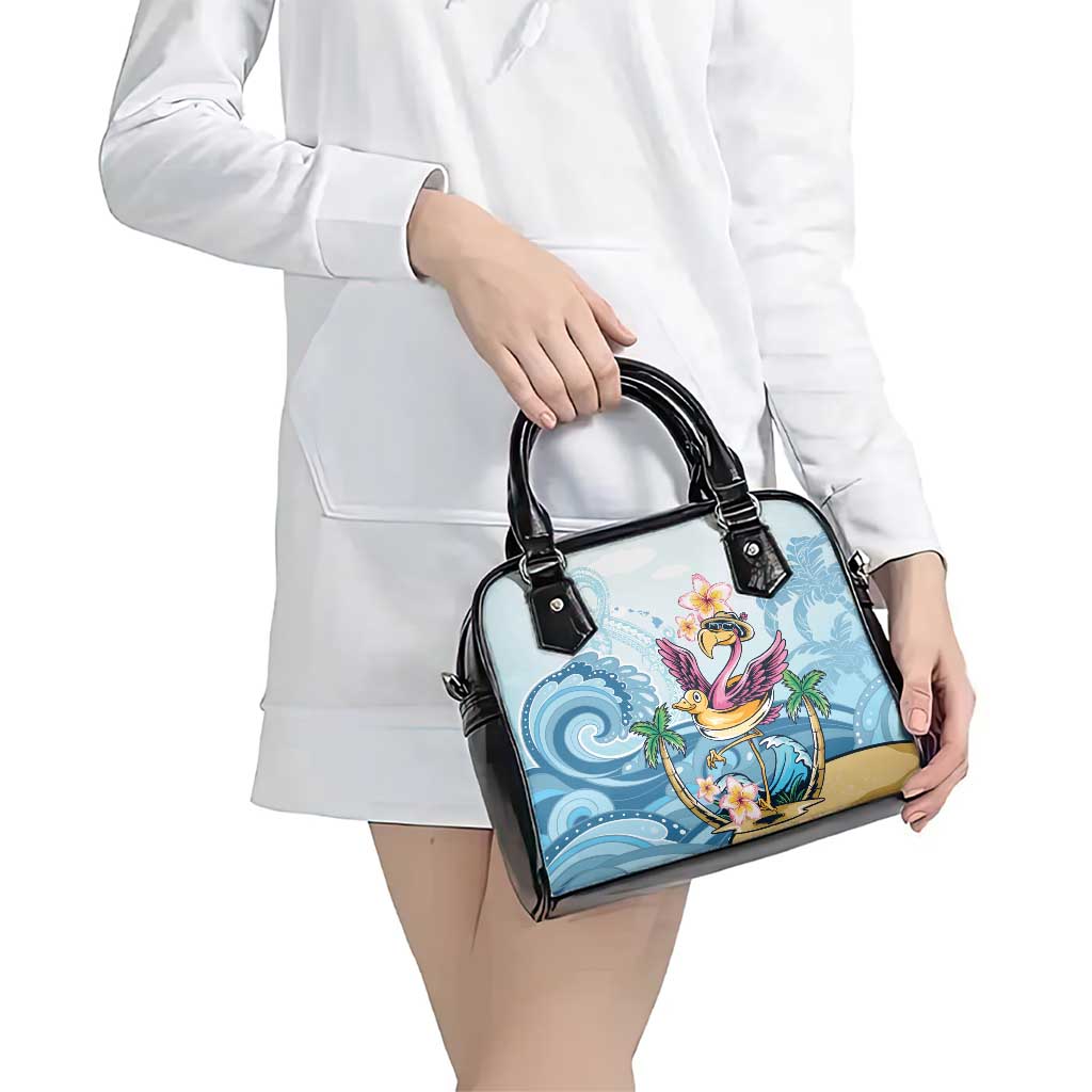 Hawaii Flamingo Shoulder Handbag Plumeria Tropical Beach LT01 - Polynesian Pride