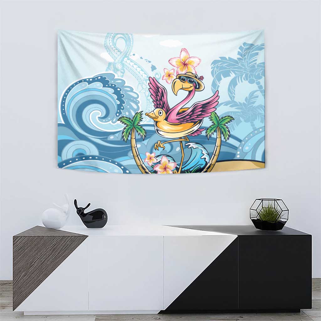 Hawaii Flamingo Tapestry Plumeria Tropical Beach LT01 - Polynesian Pride