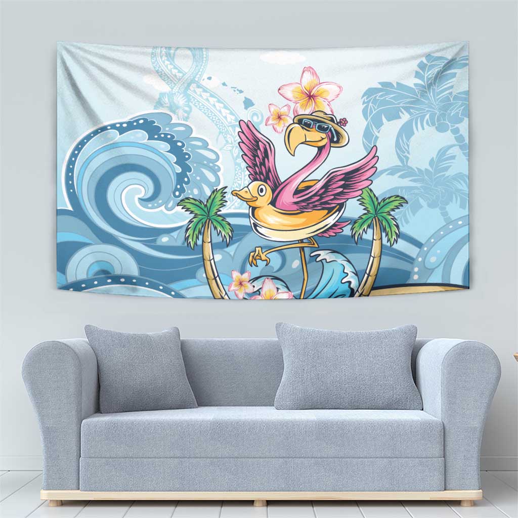Hawaii Flamingo Tapestry Plumeria Tropical Beach LT01 - Polynesian Pride