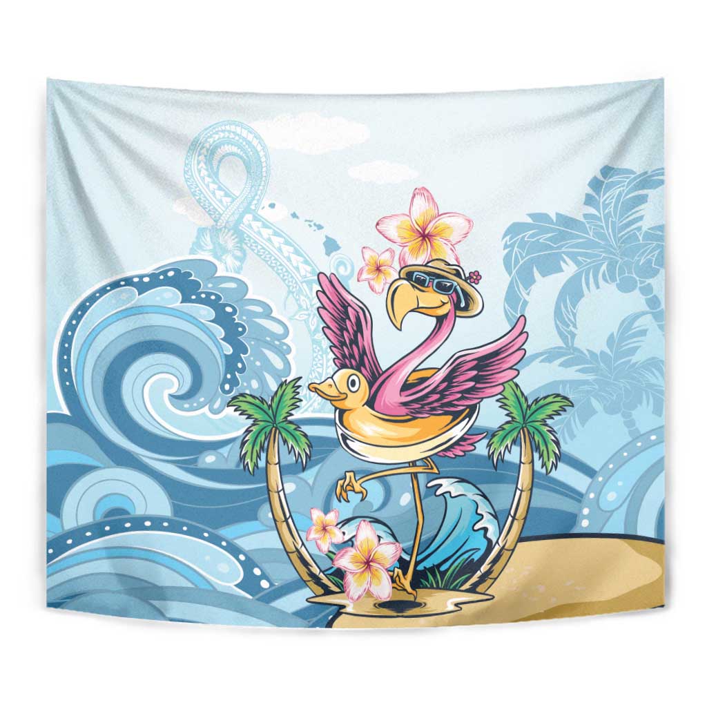 Hawaii Flamingo Tapestry Plumeria Tropical Beach LT01 - Polynesian Pride
