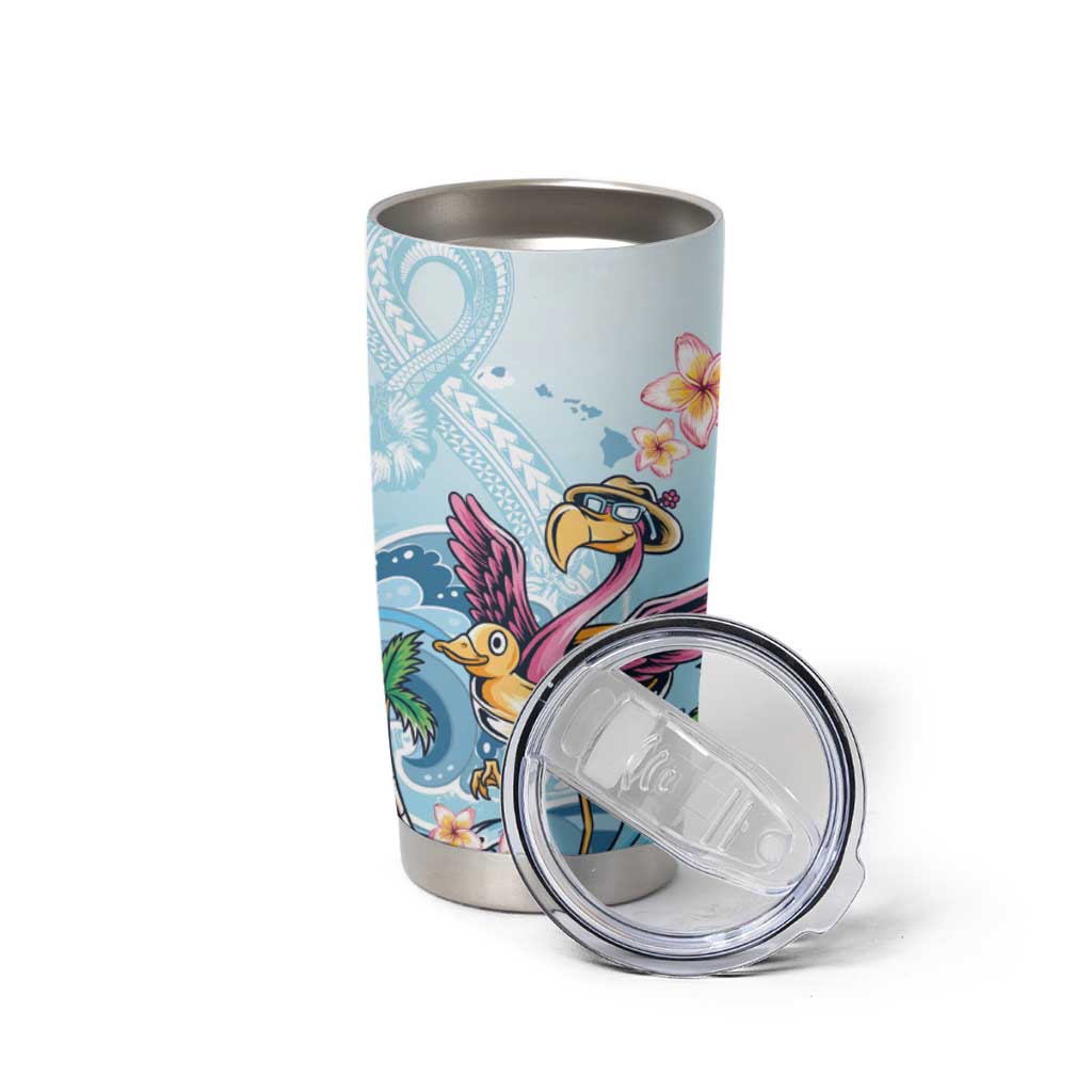 Hawaii Flamingo Tumbler Cup Plumeria Tropical Beach LT01 - Polynesian Pride