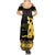 Haiti Neg Marron Gold Family Matching Summer Maxi Dress and Hawaiian Shirt Lespwa pa anyen san aksyon