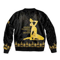 Haiti Neg Marron Gold Sleeve Zip Bomber Jacket Lespwa pa anyen san aksyon LT01 - Polynesian Pride