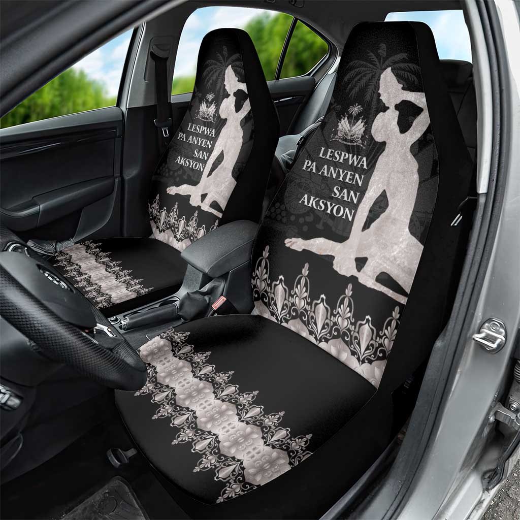 Haiti Neg Marron Silver Car Seat Cover Hope is Nothing Without Action LT01 - Polynesian Pride
