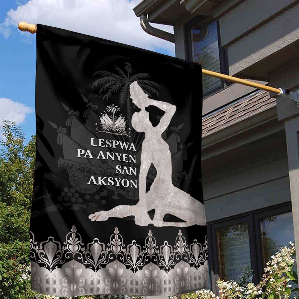 Haiti Neg Marron Silver Garden Flag Hope is Nothing Without Action LT01 - Polynesian Pride