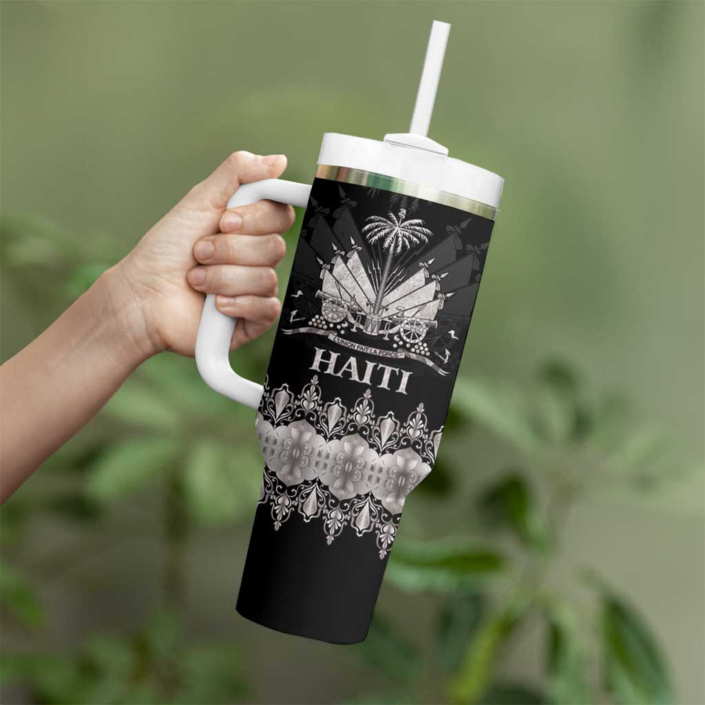 Haiti Neg Marron Silver Tumbler With Handle Hope is Nothing Without Action LT01 - Polynesian Pride