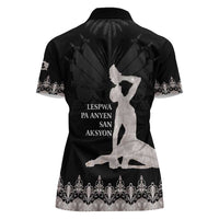 Haiti Neg Marron Silver Women Polo Shirt Hope is Nothing Without Action LT01 - Polynesian Pride