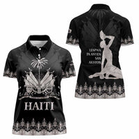 Haiti Neg Marron Silver Women Polo Shirt Hope is Nothing Without Action LT01 - Polynesian Pride