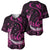 Personalised Survivor Melody Pink Baseball Jersey Breast Cancer Polynesian Pattern