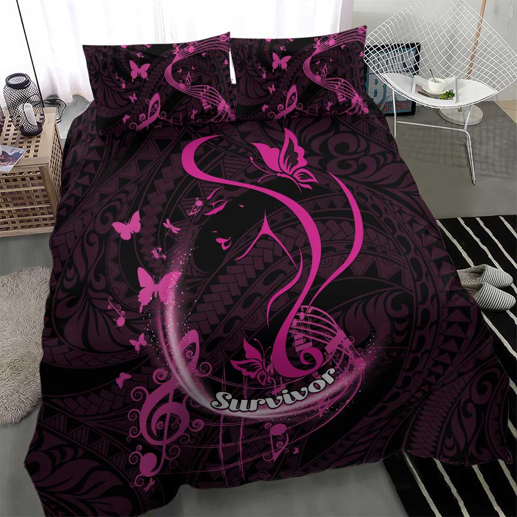 Survivor Melody Pink Bedding Set Breast Cancer Polynesian Pattern LT01 - Polynesian Pride