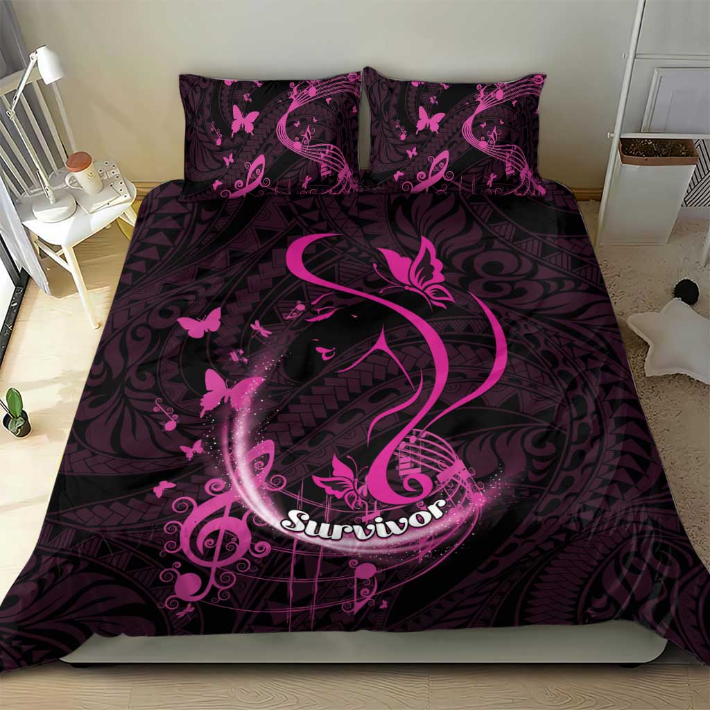 Survivor Melody Pink Bedding Set Breast Cancer Polynesian Pattern LT01 - Polynesian Pride
