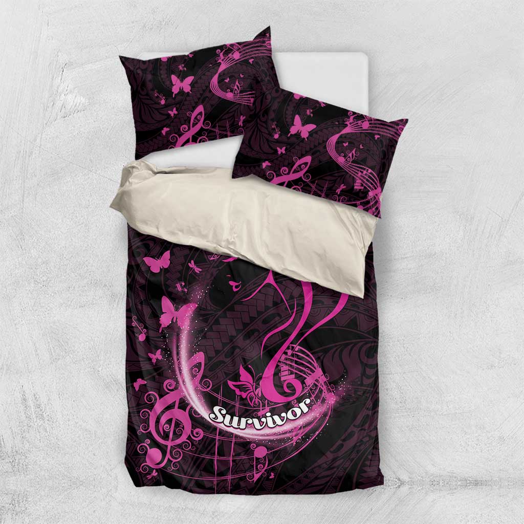 Survivor Melody Pink Bedding Set Breast Cancer Polynesian Pattern LT01 US Twin 172cm x 218cm Pink - Polynesian Pride