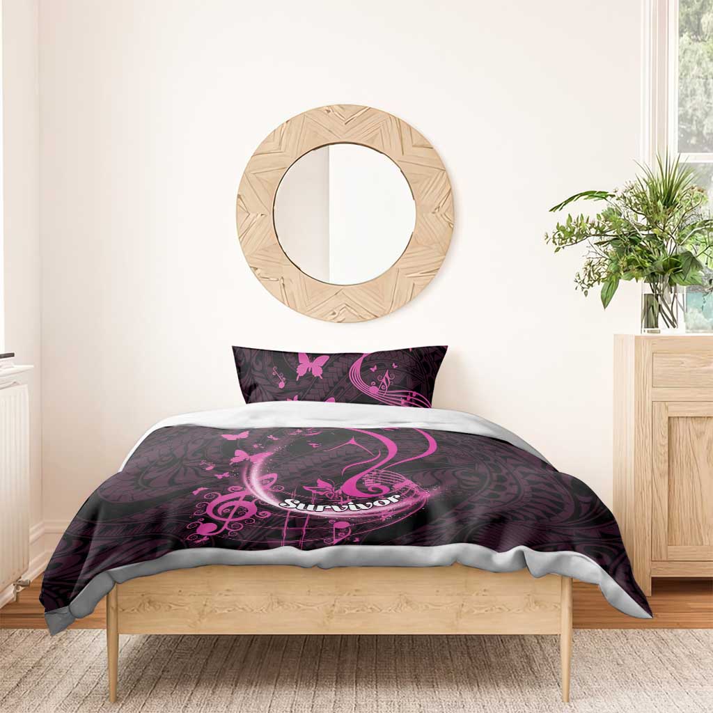 Survivor Melody Pink Bedding Set Breast Cancer Polynesian Pattern LT01 - Polynesian Pride