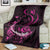 Survivor Melody Pink Blanket Breast Cancer Polynesian Pattern