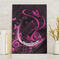 Survivor Melody Pink Canvas Wall Art Breast Cancer Polynesian Pattern LT01 Without Frame Pink - Polynesian Pride