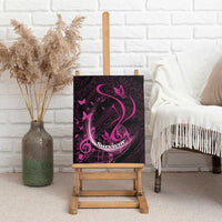Survivor Melody Pink Canvas Wall Art Breast Cancer Polynesian Pattern LT01 - Polynesian Pride