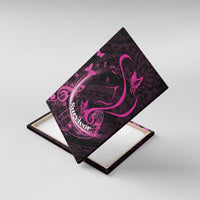 Survivor Melody Pink Canvas Wall Art Breast Cancer Polynesian Pattern LT01 With Frame Pink - Polynesian Pride