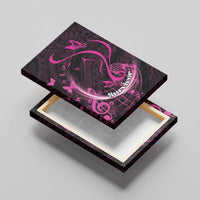 Survivor Melody Pink Canvas Wall Art Breast Cancer Polynesian Pattern LT01 - Polynesian Pride