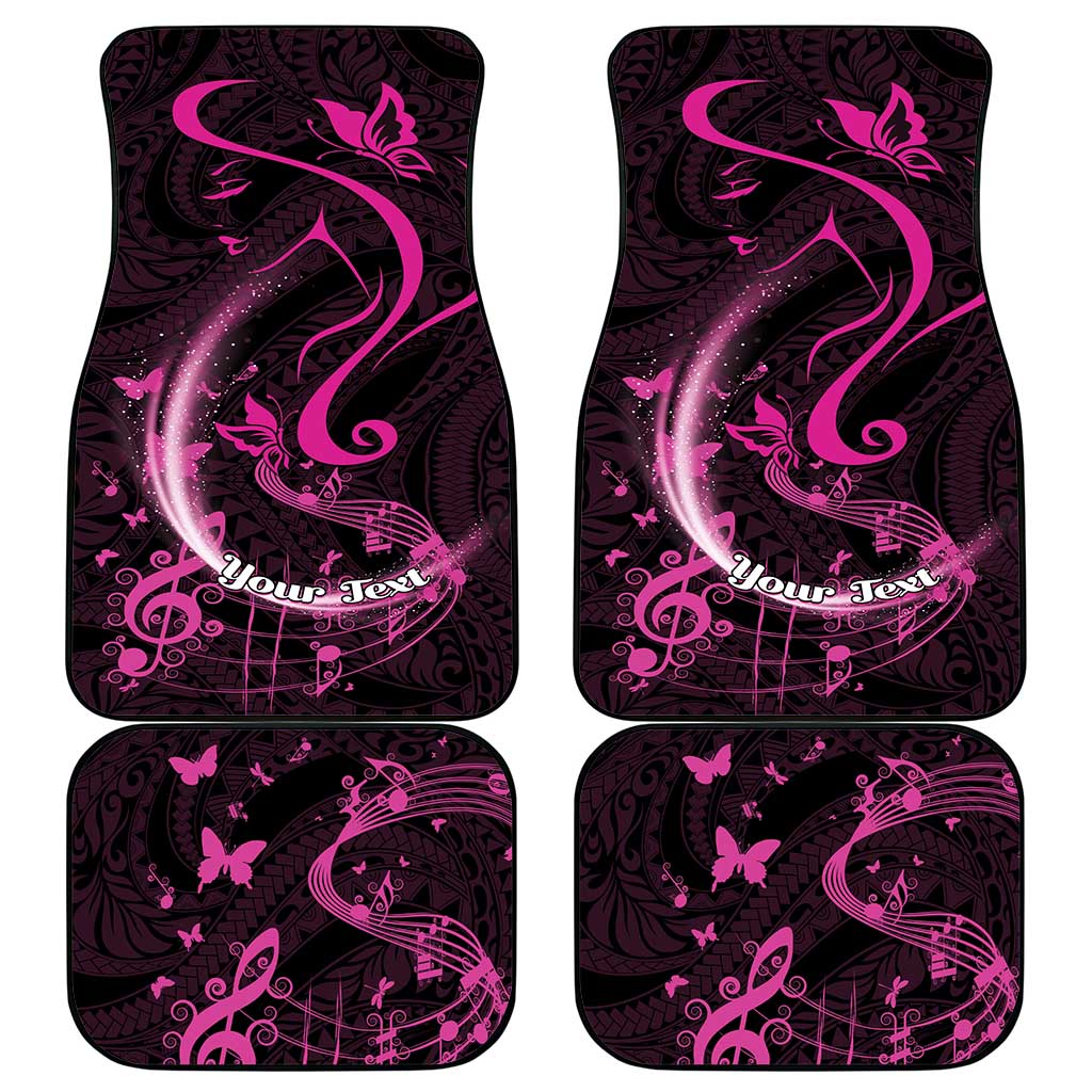 Survivor Melody Pink Car Mats Breast Cancer Polynesian Pattern LT01 - Polynesian Pride