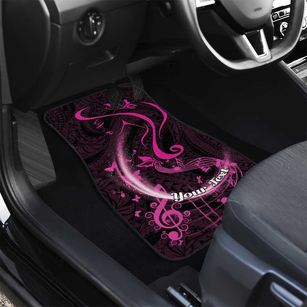 Survivor Melody Pink Car Mats Breast Cancer Polynesian Pattern LT01 - Polynesian Pride