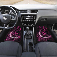 Survivor Melody Pink Car Mats Breast Cancer Polynesian Pattern LT01 Set 2pcs - Front Pink - Polynesian Pride