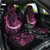 Survivor Melody Pink Car Seat Cover Breast Cancer Polynesian Pattern