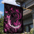 Survivor Melody Pink Garden Flag Breast Cancer Polynesian Pattern